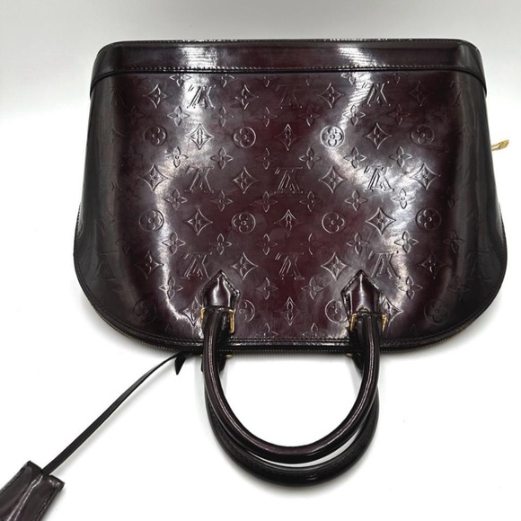 Louis Vuitton Amarante LV Logo Vernis Alma GM Satchel Handbag Shoulder Purse - Picture 8 of 16